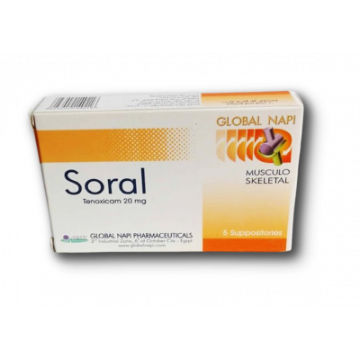 SORAL 20 MG ( TENOXICAM ) 5 SUPPOSITORIES